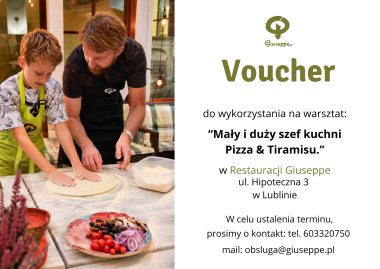 Voucher "Mały i duży szef kuchni Pizza & Tiramisu" 